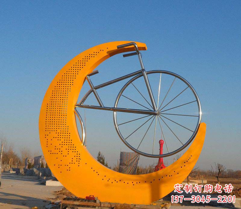 泉州不锈钢自行车雕塑