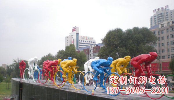 泉州不锈钢自行车雕塑激情与美感的结合