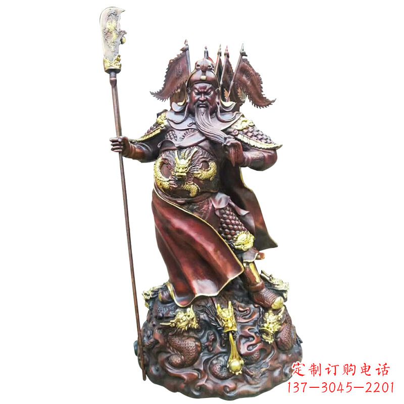 泉州铸造工艺精美的关公像
