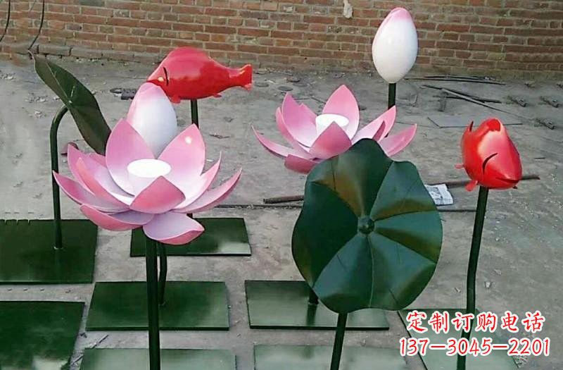 泉州彩色不锈钢鲤鱼雕塑传承古典文化的艺术之作