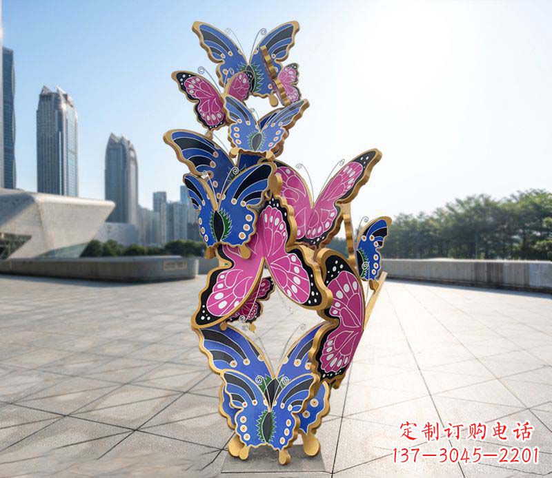 泉州不锈钢蝴蝶雕塑美丽的艺术诠释