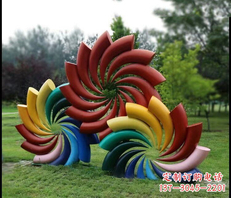 泉州彩色不锈钢风车雕塑