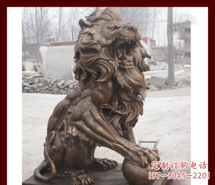 泉州踩球欧式狮子铜雕