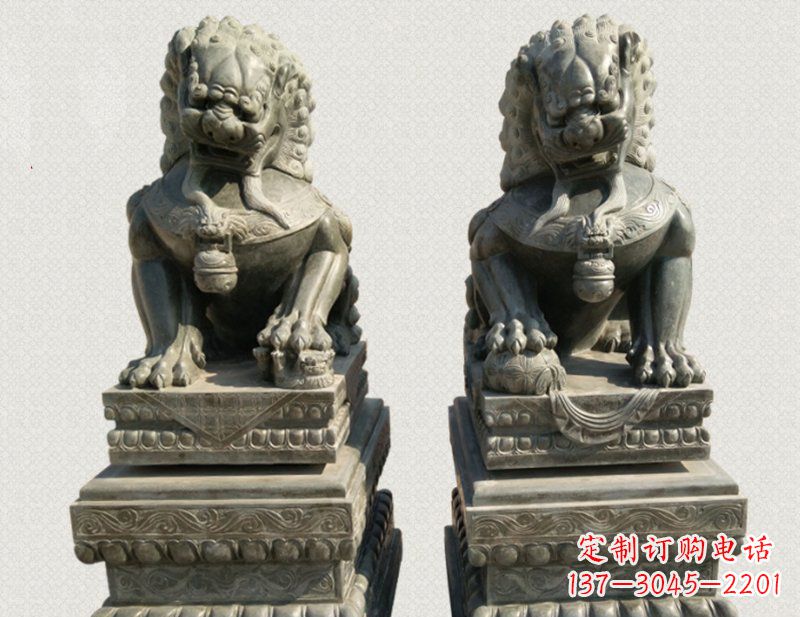 泉州踩球狮子看门狮子铜雕