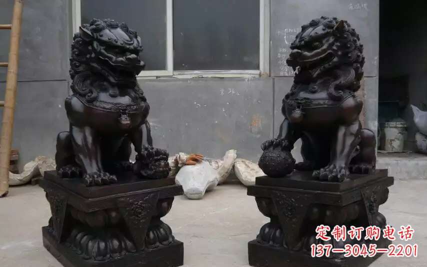 泉州踩球镇宅狮子铜雕1