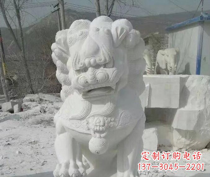 泉州踩绣球石狮子寺庙景观石雕