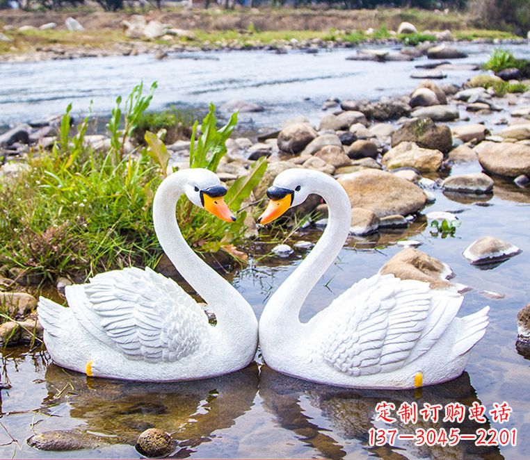 泉州“美丽的天鹅雕塑,点缀景观装饰”