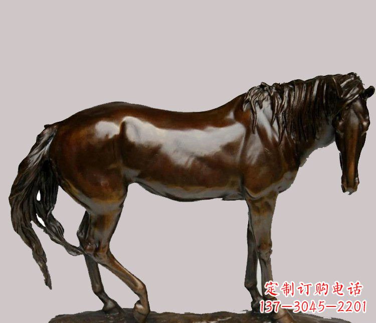 泉州草原动物马铜雕摆件 (4)