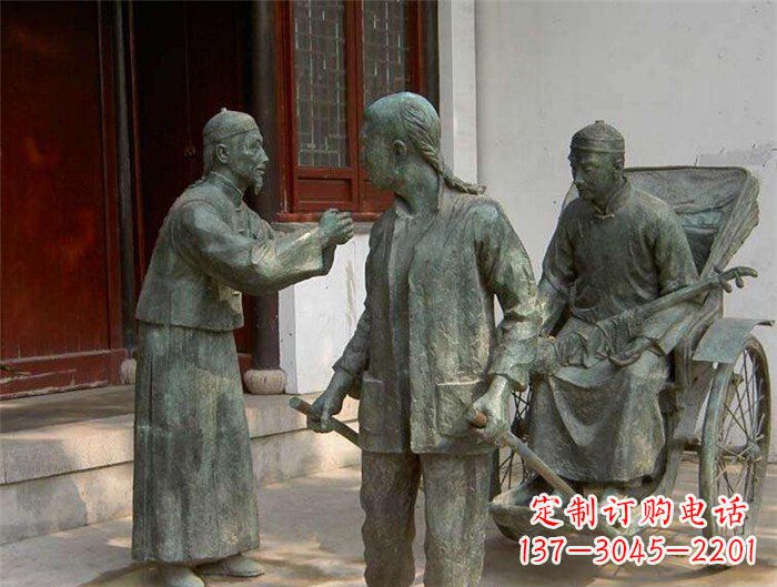 泉州车夫之雕古代人物铜像