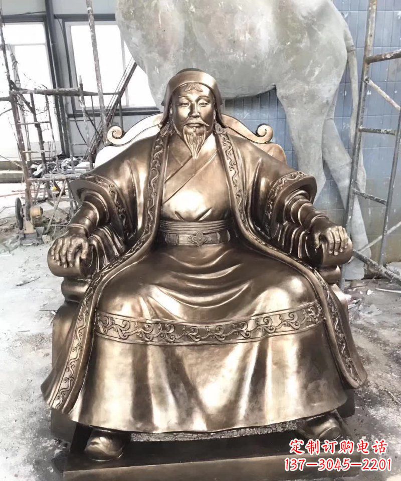 泉州成吉思汗铜雕——象征着蒙古强大力量