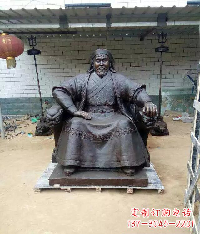 泉州成吉思汗铜雕古代伟人