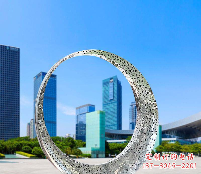 泉州美丽圆环——不锈钢灯饰雕塑