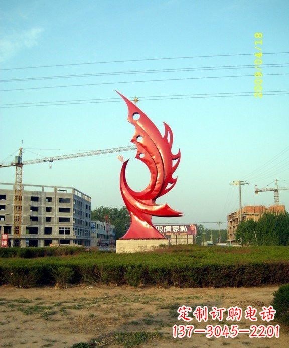 泉州不锈钢凤凰雕塑传承传统文化的艺术精品