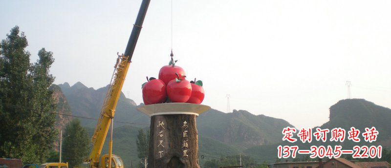 泉州不锈钢苹果雕塑缔造城市风采
