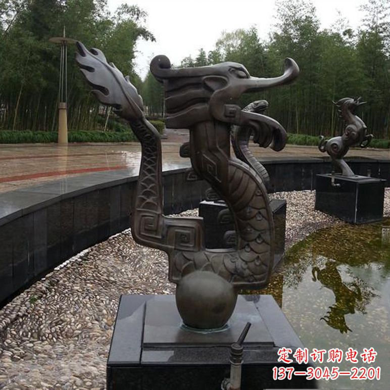 泉州城市喷泉雕塑 铜雕12生肖喷水喷泉