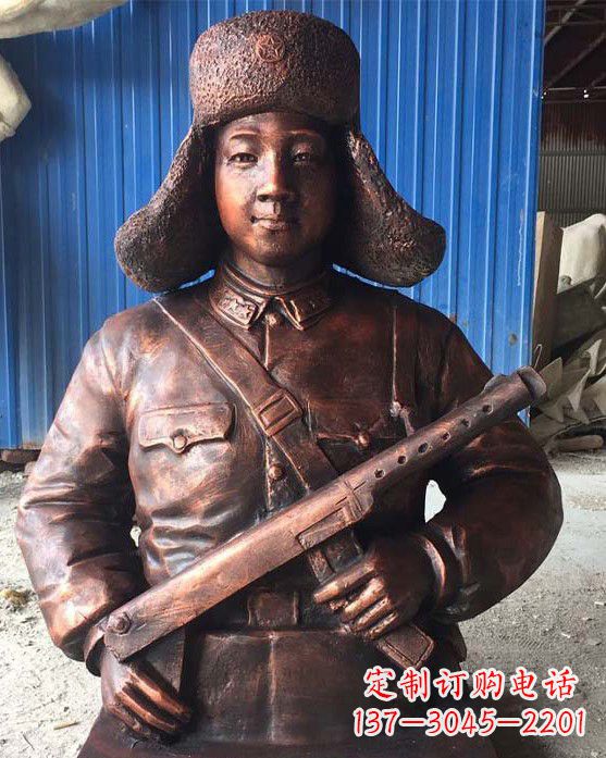 泉州持枪的雷锋半身像