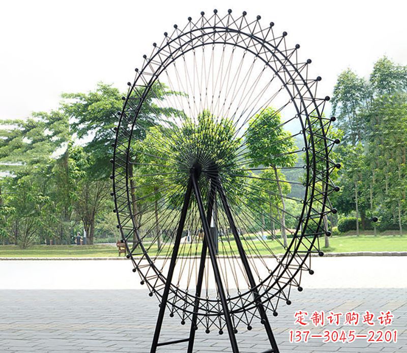 泉州不锈钢摩天轮雕塑视觉与空间的结合