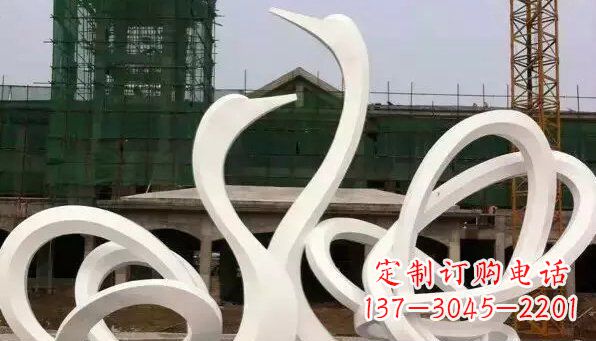 泉州不锈钢天鹅雕塑给人以美丽的感受