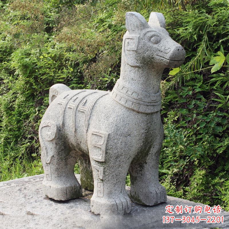 泉州抽象大理石生肖狗石雕摆件