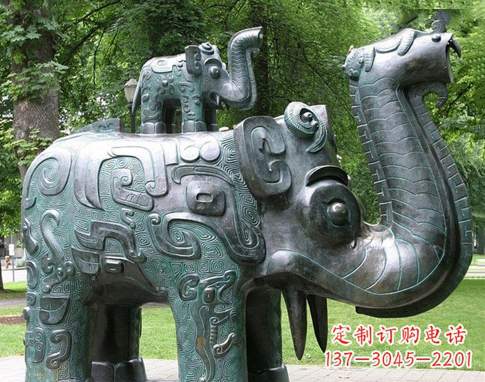 泉州抽象大象铜雕