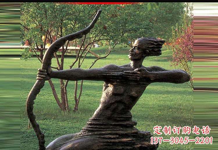 泉州抽象后羿射日铜雕