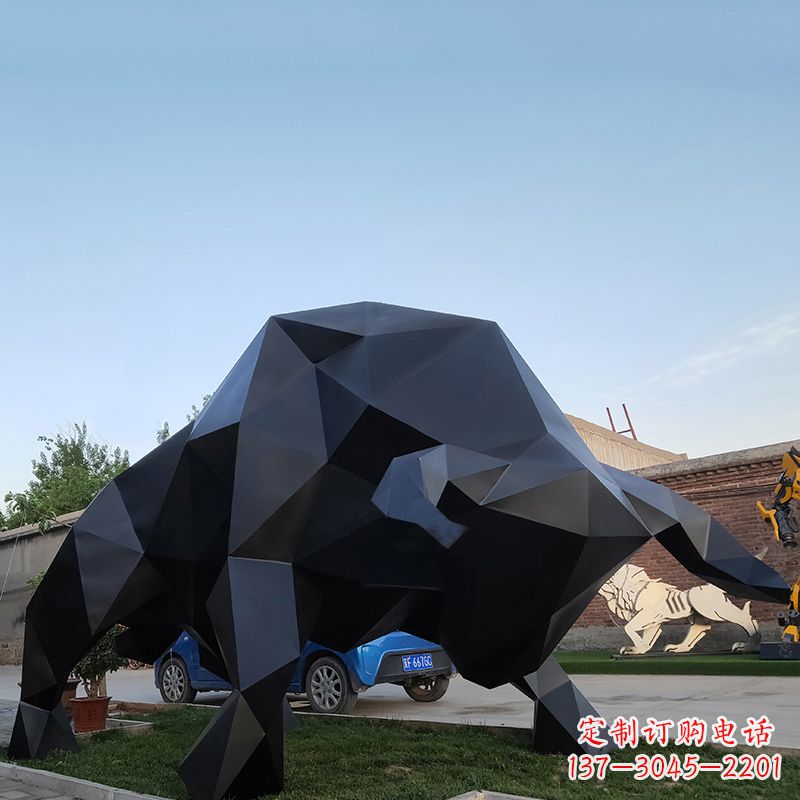 泉州华尔街牛大型玻璃钢动物雕塑