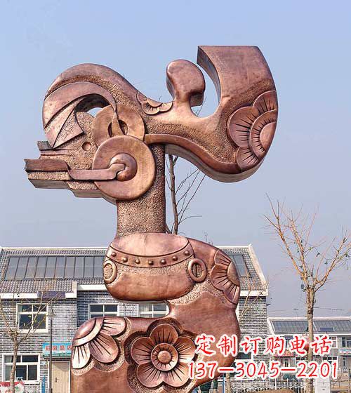 泉州抽象皮影戏人物铜雕
