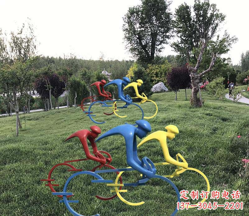 泉州抽象骑自行车公园景观雕塑