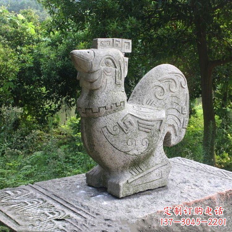 泉州抽象生肖酉鸡动物石雕塑