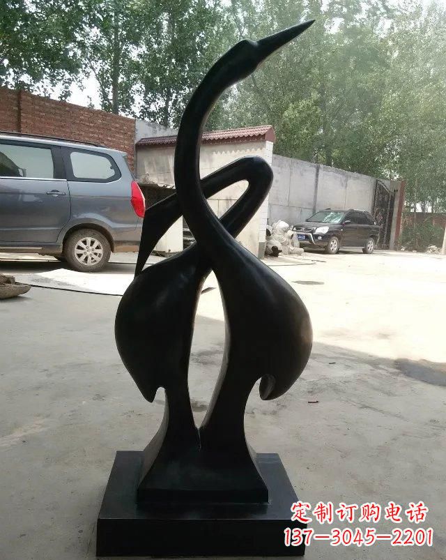 泉州抽象天鹅铜雕