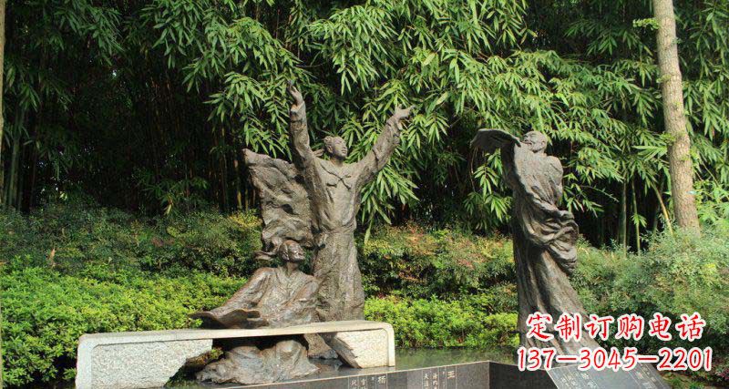 泉州昔日名人的铜雕传承