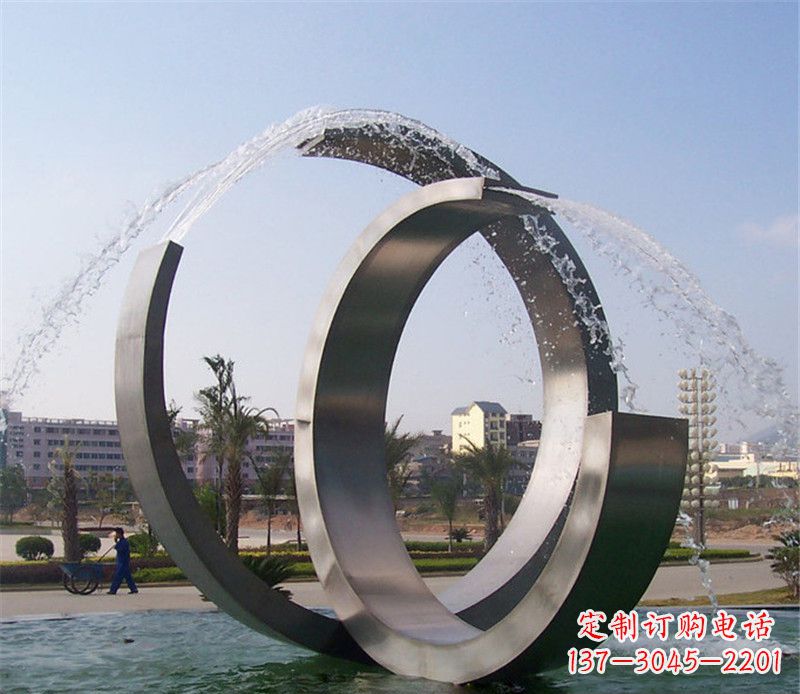 泉州精美的不锈钢喷泉雕塑