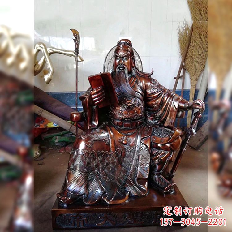 泉州纯铜关公关圣大帝神像