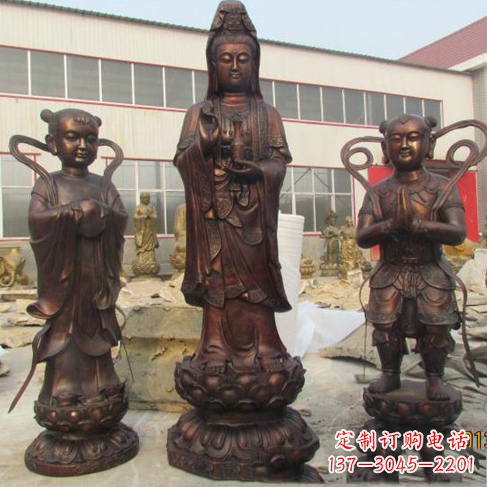 泉州纯铜观音菩萨雕塑