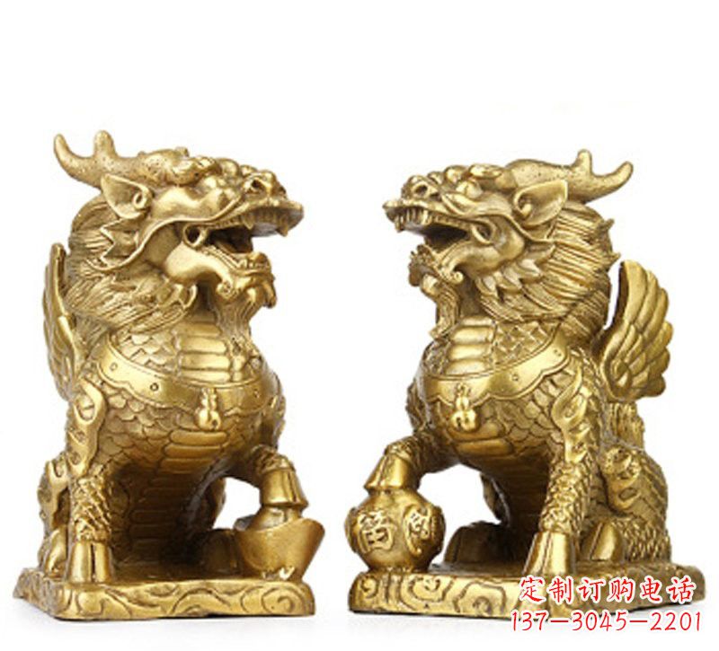 泉州纯铜麒麟雕塑