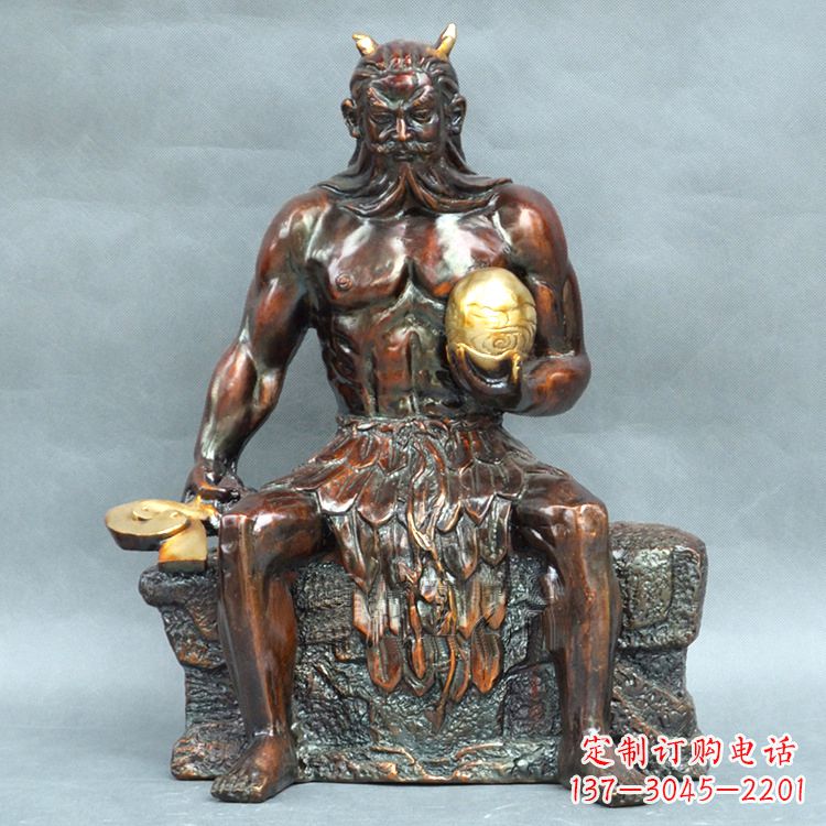泉州神农大帝坐姿雕塑像