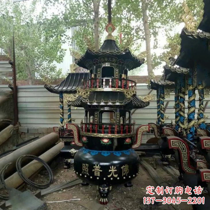 泉州纯铜香炉雕塑艺术精品