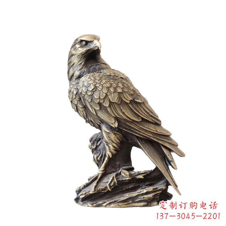泉州纯铜招财老鹰雕塑