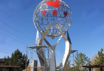 泉州城市之星——不锈钢地球仪雕塑