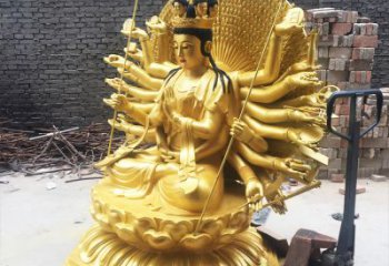 泉州精美纯铜千手观音雕塑