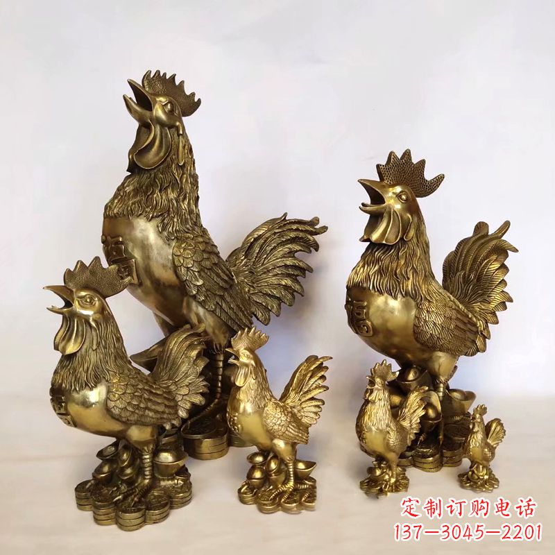 泉州鸡雕塑纯铜打造的精美艺术品