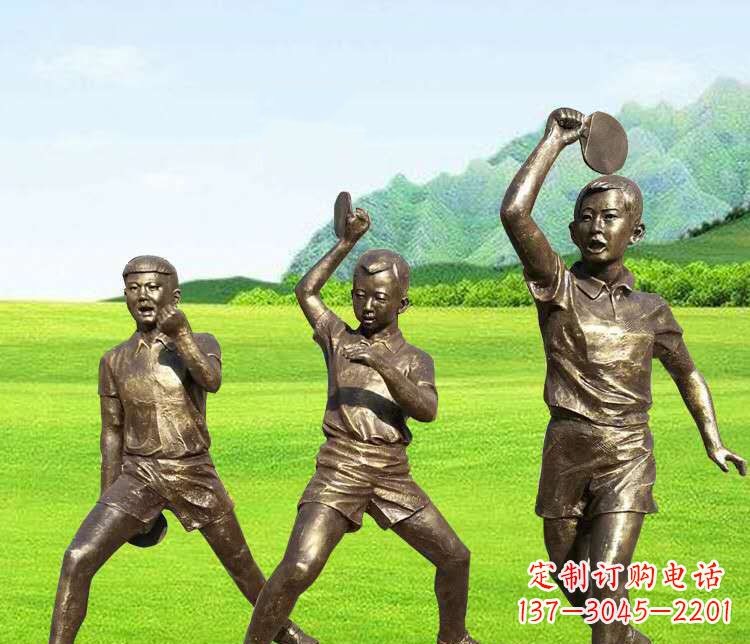 泉州乒乓球雕塑激发运动热情