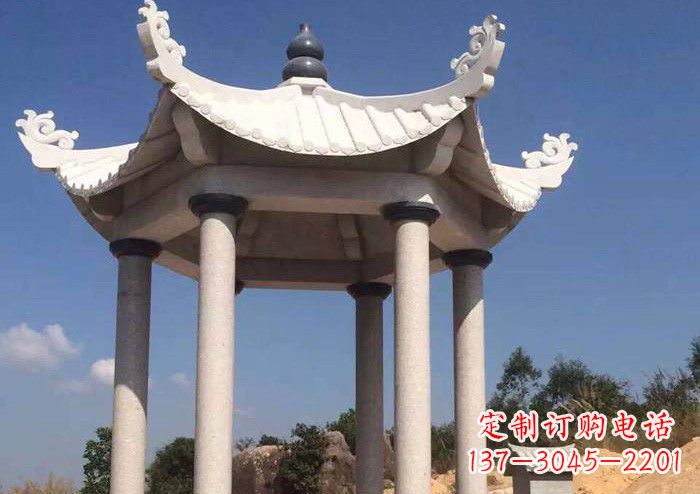 泉州大理石单层凉亭石雕