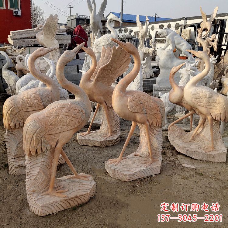 泉州大理石雕刻仙鹤