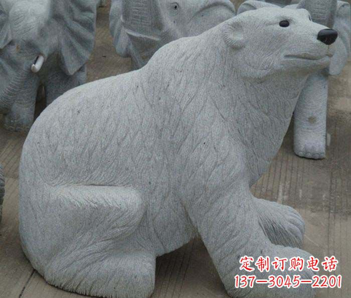 泉州大理石动物北极熊石雕