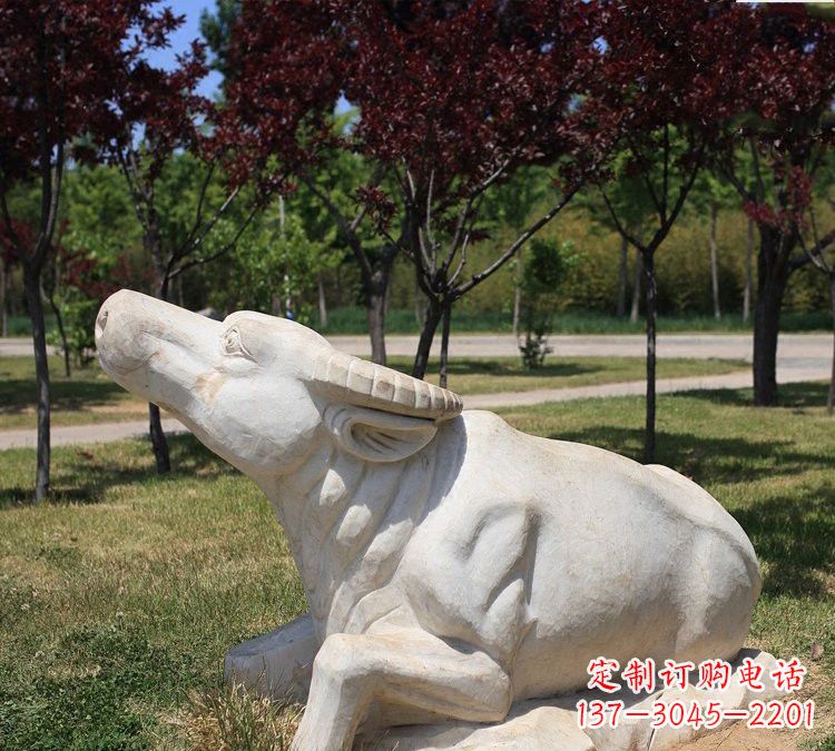 泉州大理石动物牛石雕