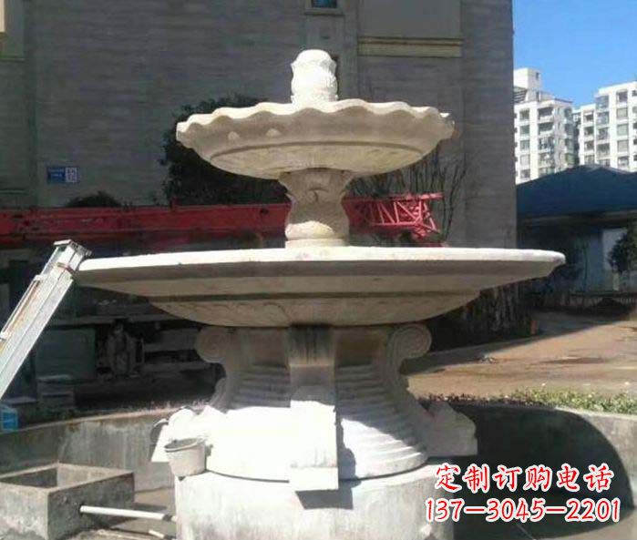 泉州大理石多层喷泉别墅景观石雕