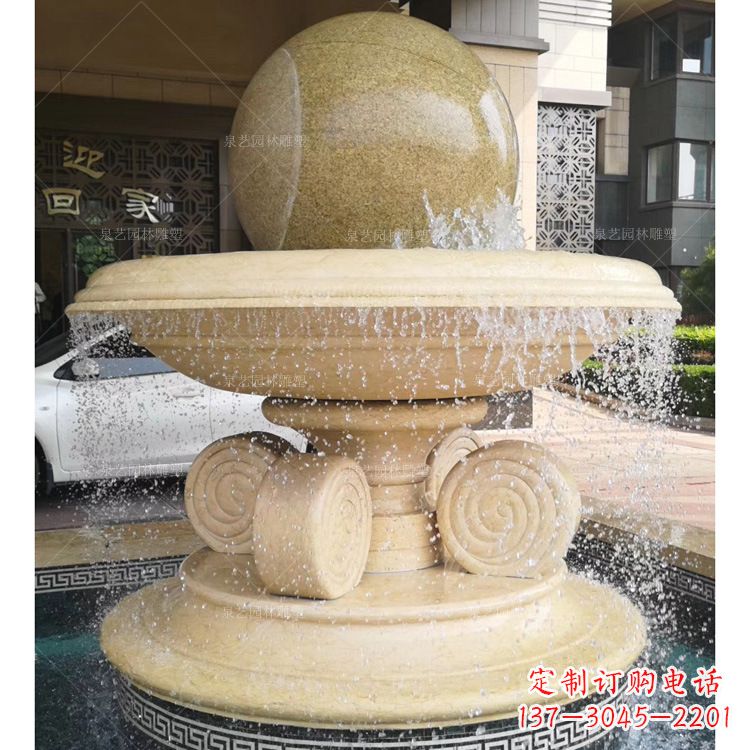泉州大理石风水球雕塑传承古老文化的象征