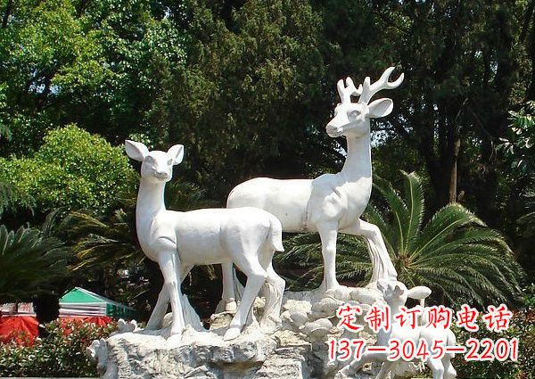 泉州雕塑艺术——大理石公园小鹿石雕