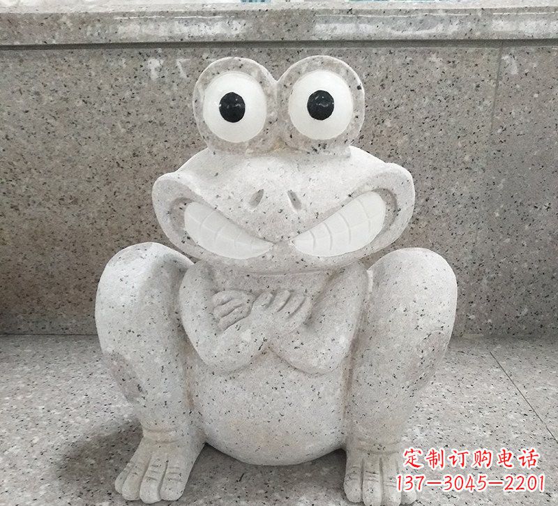 泉州大理石公园精美青蛙雕塑